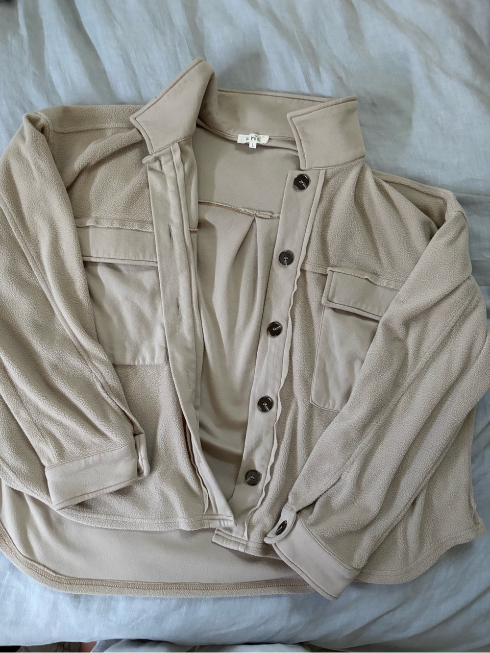 LA MIEL Light Beige Utility Jacket